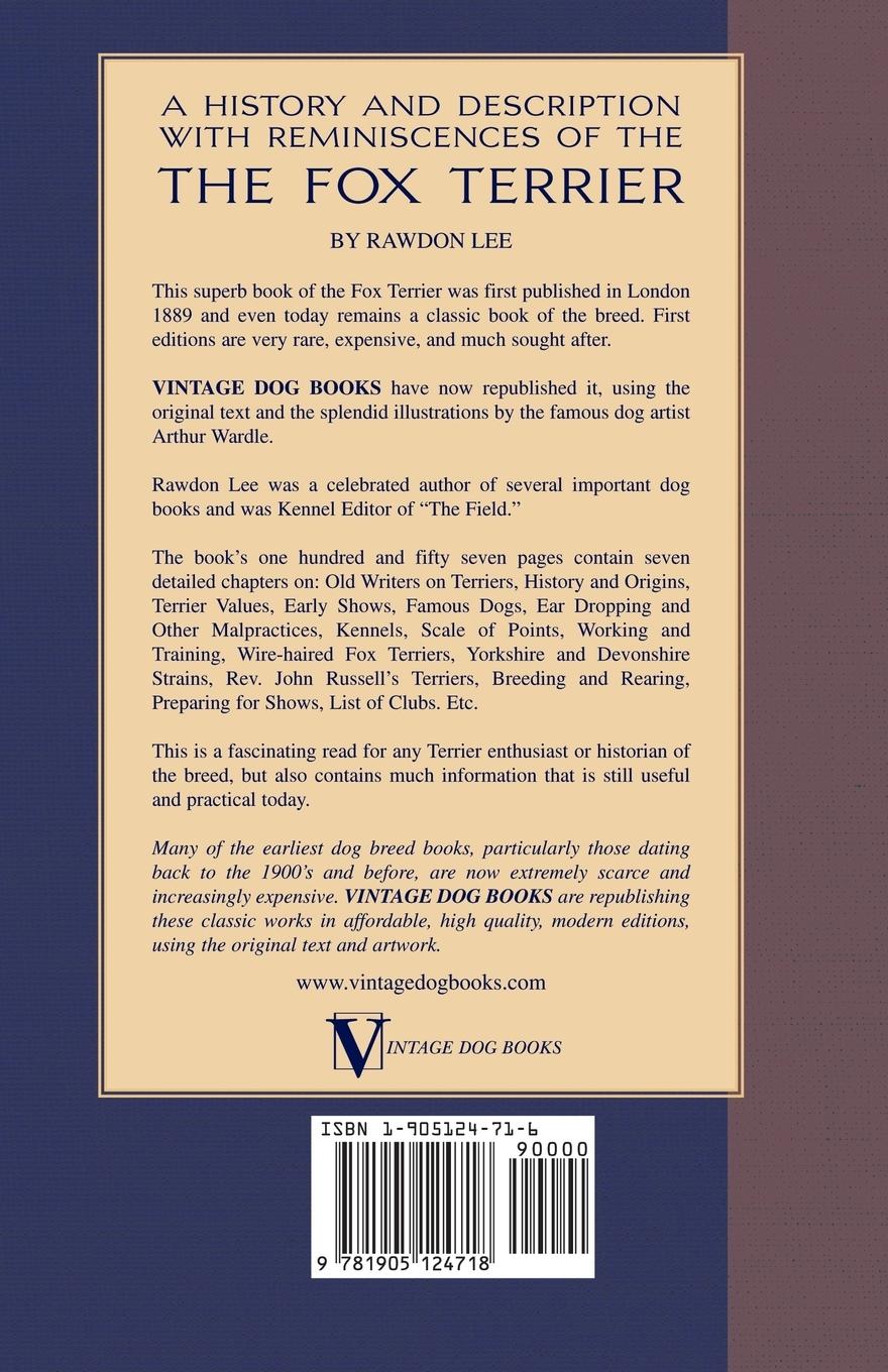 Rückseitencover A History and Description, With Reminiscences, of the Fox Terrier (A Vintage Dog Books Breed Classic - Terriers)