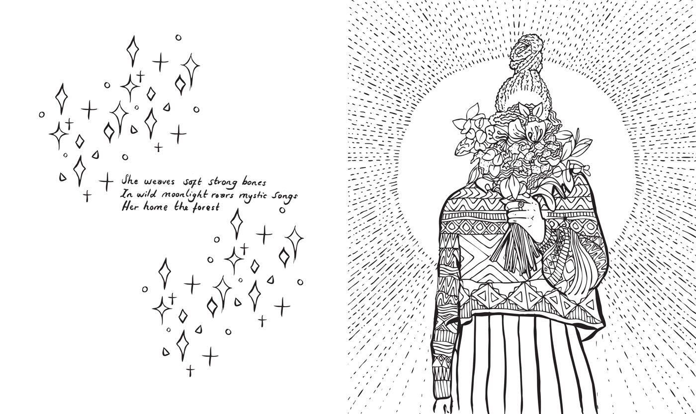 Beispielinhalt (Bild) Women + Patterns + Plants