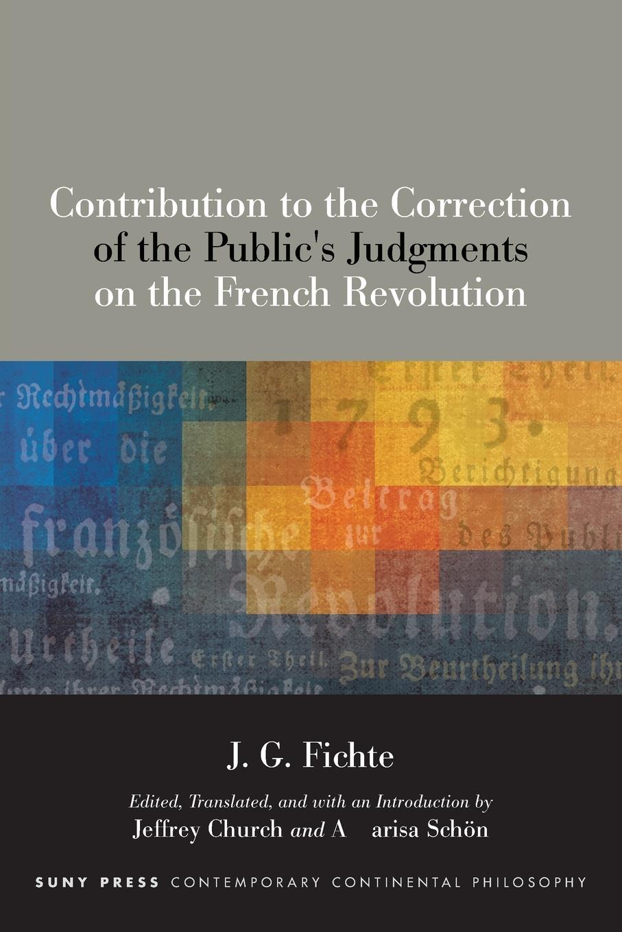 Vorderes Coverbild Contribution to the Correction of the Public's Judgments on the French Revolution