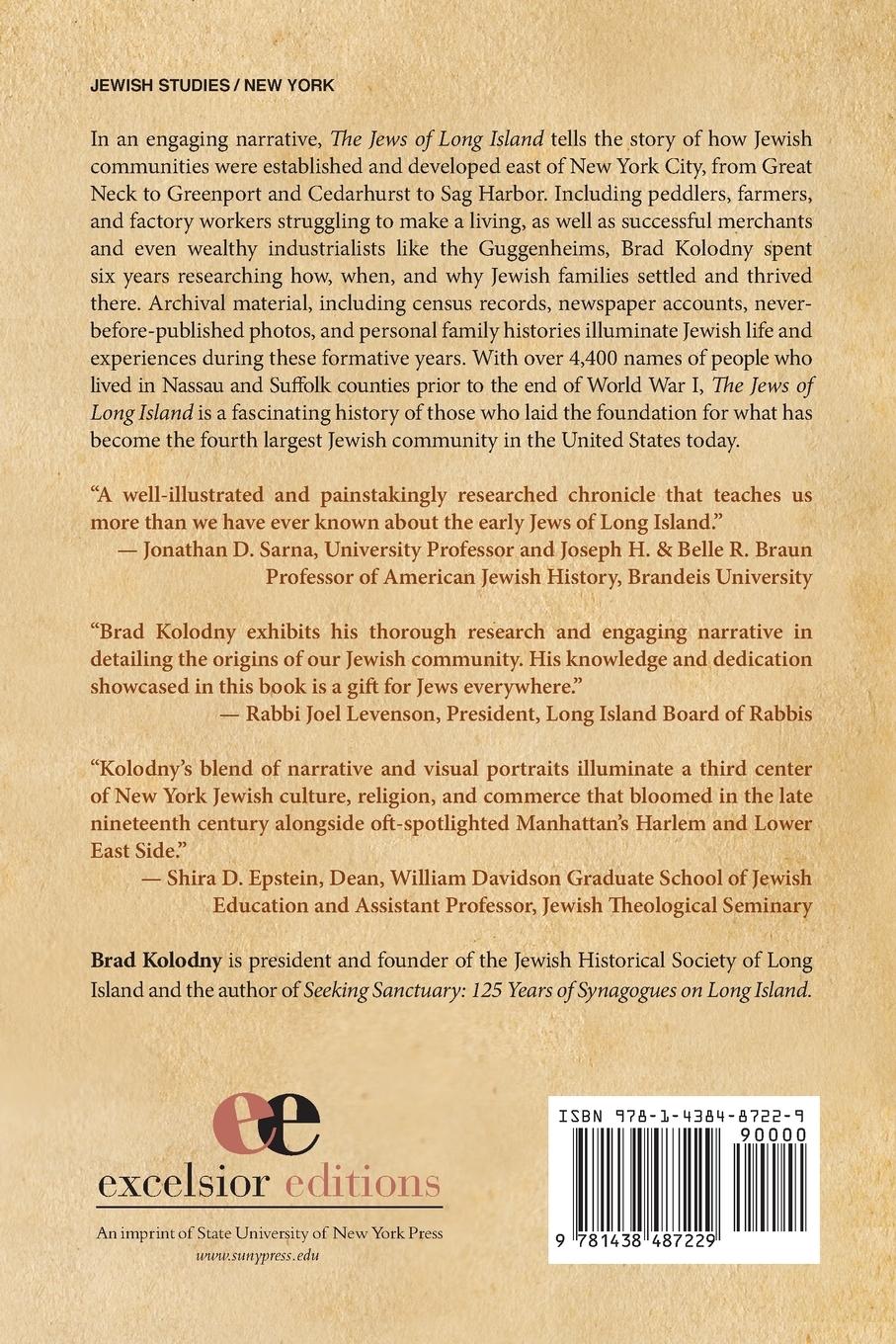 Rückseitencover The Jews of Long Island