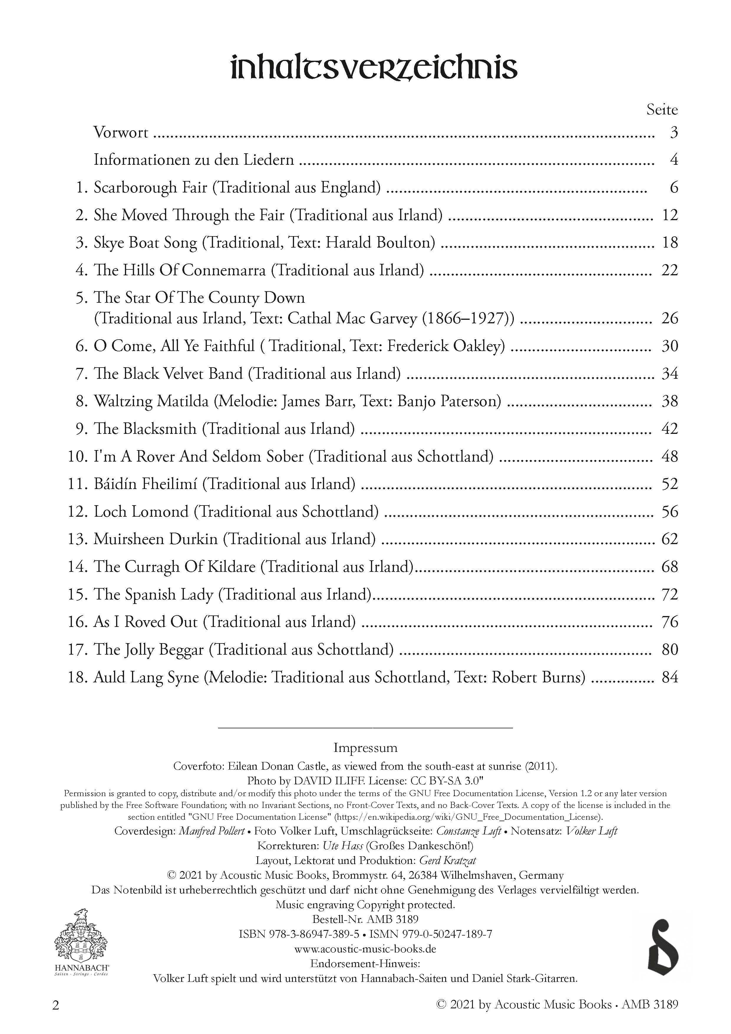 Beispielinhalt (Bild) More Celtic Ballads