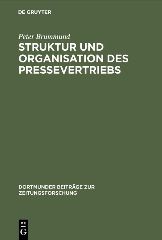 Vorderes Coverbild Struktur und Organisation des Pressevertriebs