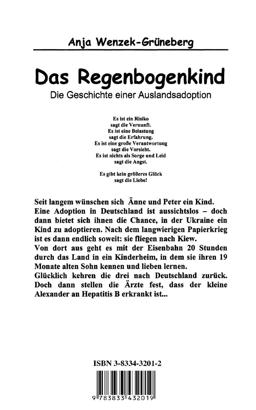 Rückseitencover Das Regenbogenkind