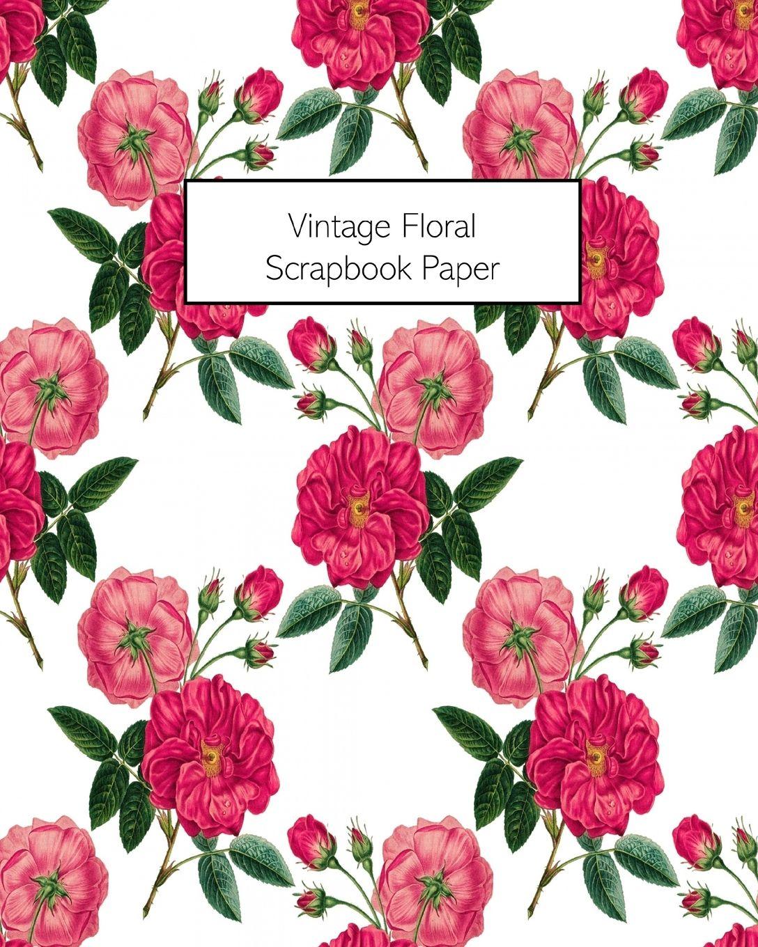 Vorderes Coverbild Vintage Floral Scrapbook Paper