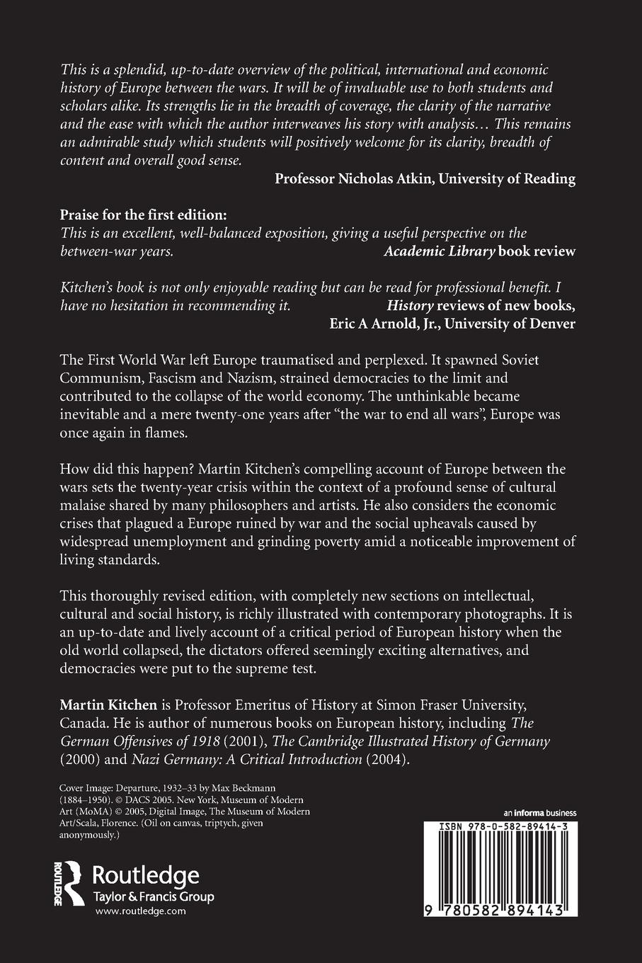 Rückseitencover Europe Between the Wars