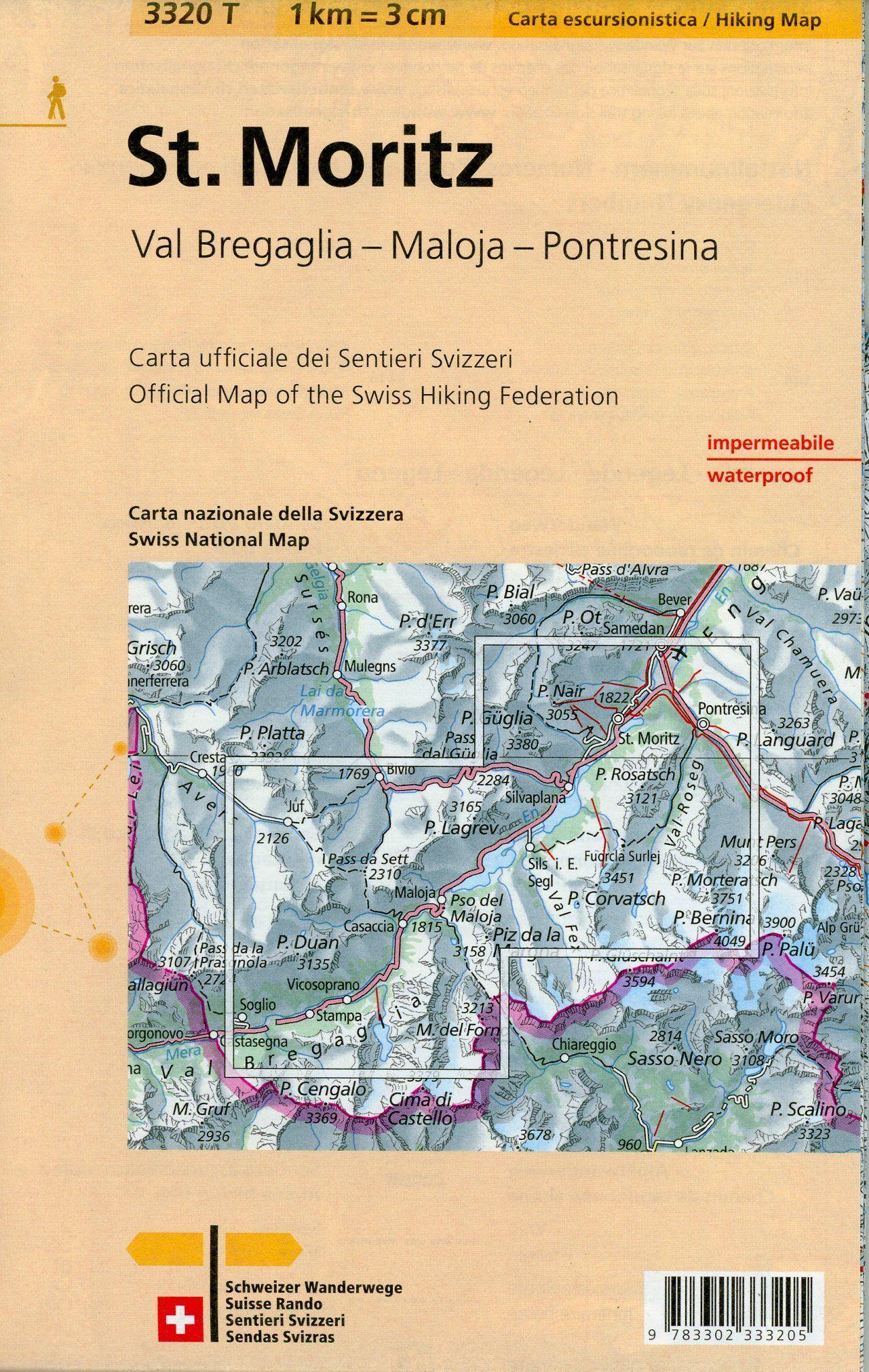 Beispielinhalt (Bild) Swisstopo 1 : 33 333 St. Moritz