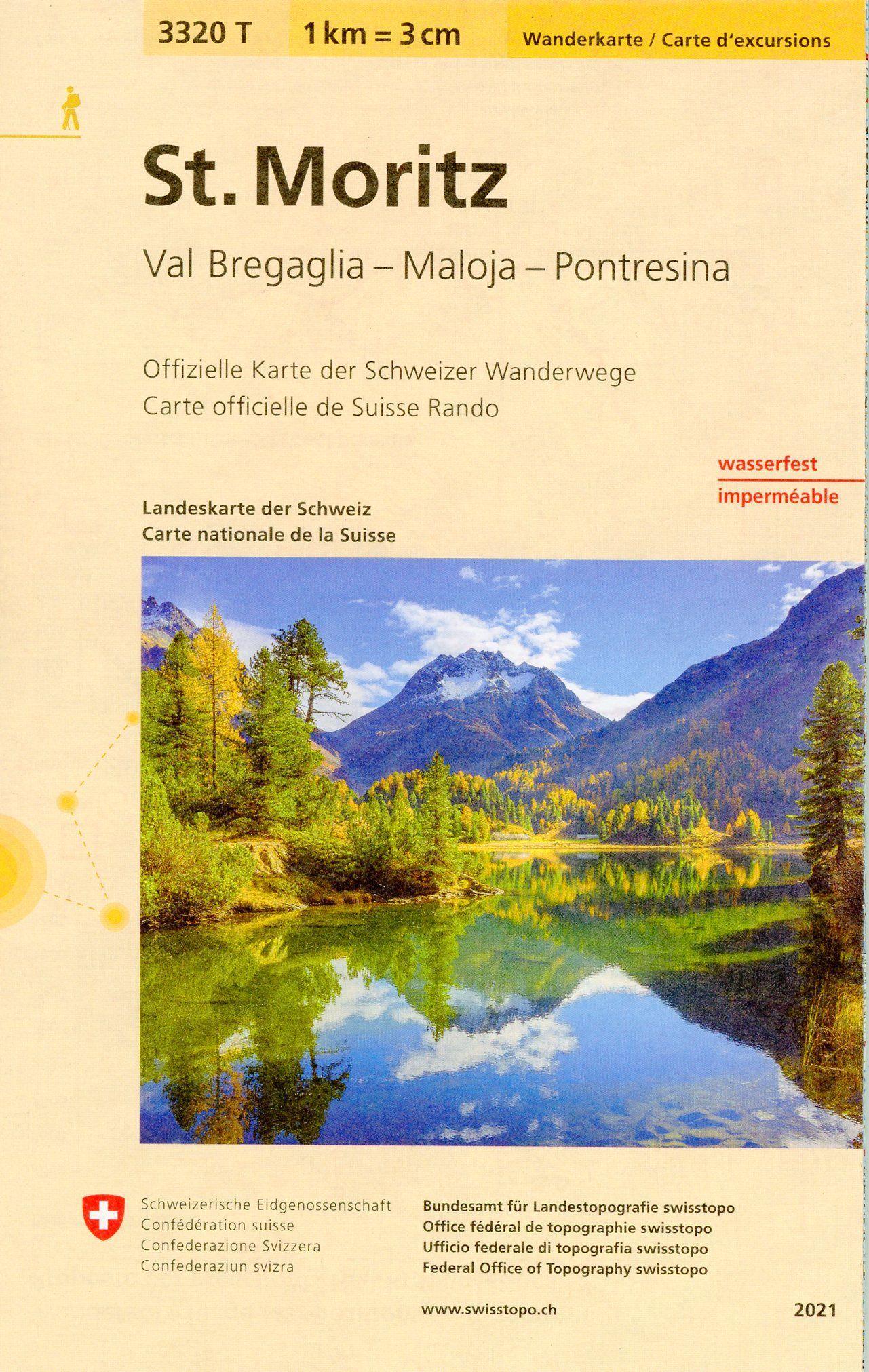 Vorderes Coverbild Swisstopo 1 : 33 333 St. Moritz