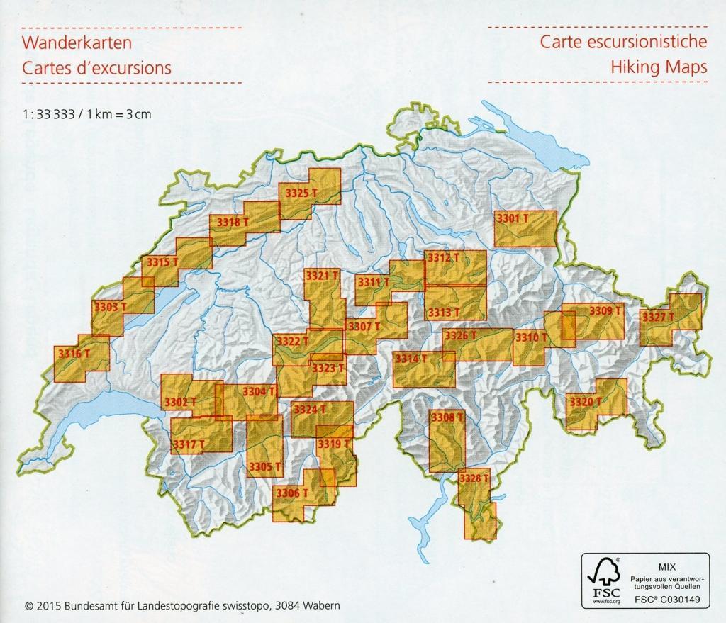 Beispielinhalt (Bild) Swisstopo 1 : 33 333 Jungfrau Region