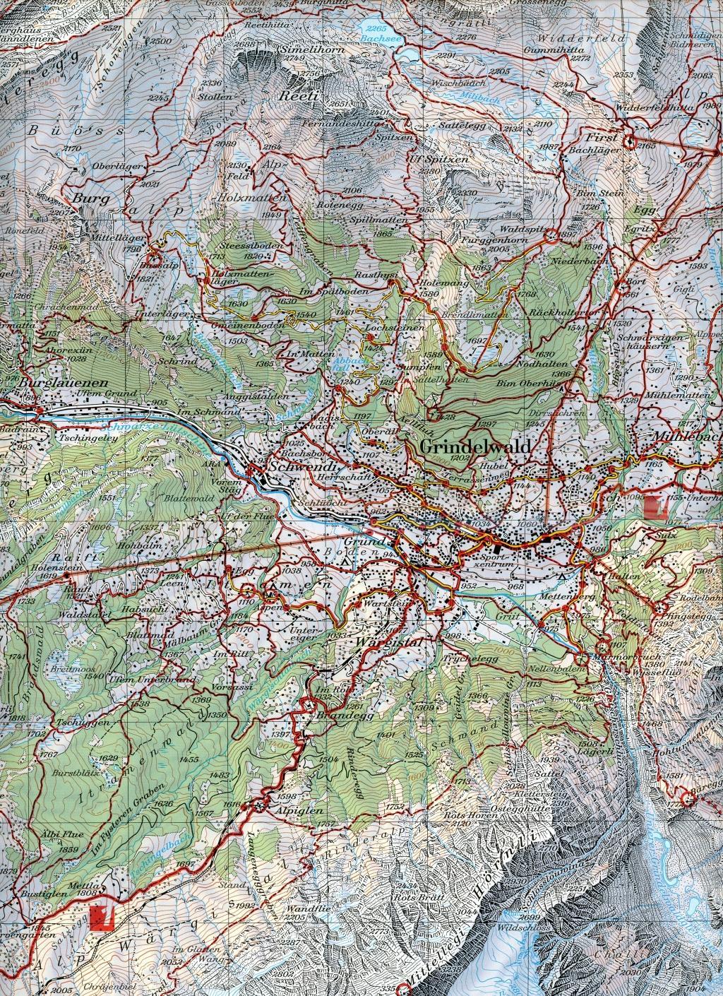 Beispielinhalt (Bild) Swisstopo 1 : 33 333 Jungfrau Region