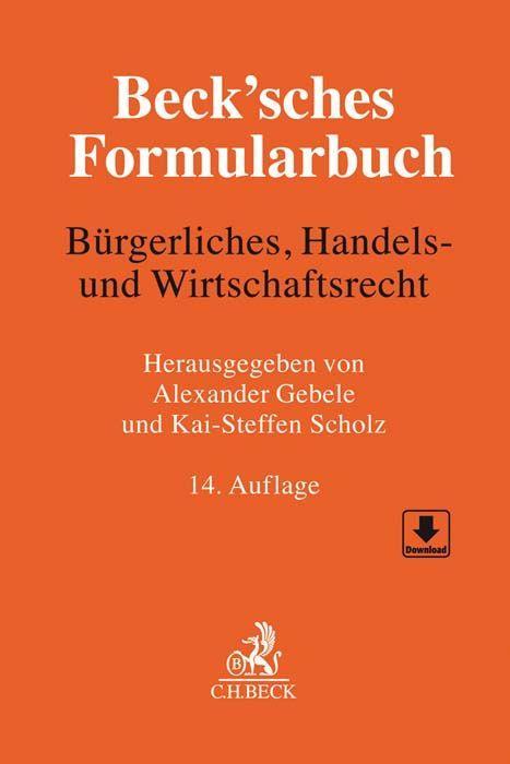 Vorderes Coverbild Beck'sches Formularbuch Bürgerliches, Handels- und Wirtschaftsrecht