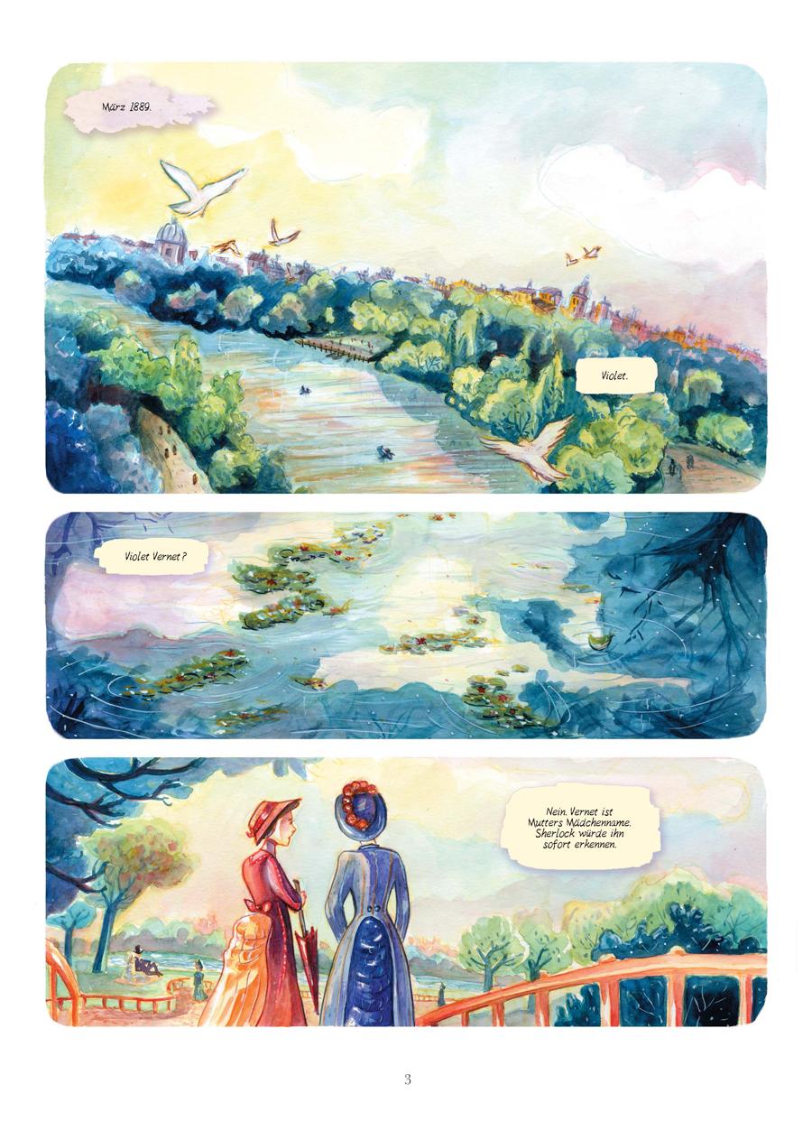 Beispielinhalt (Bild) Enola Holmes (Comic). Band 3