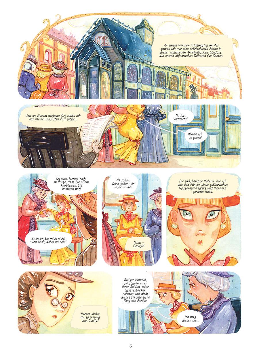 Beispielinhalt (Bild) Enola Holmes (Comic). Band 4