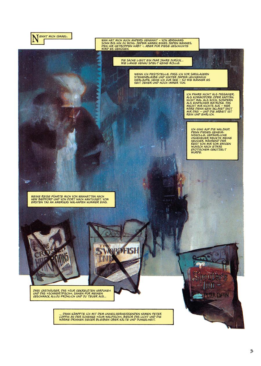 Beispielinhalt (Bild) Moby Dick (Graphic Novel)