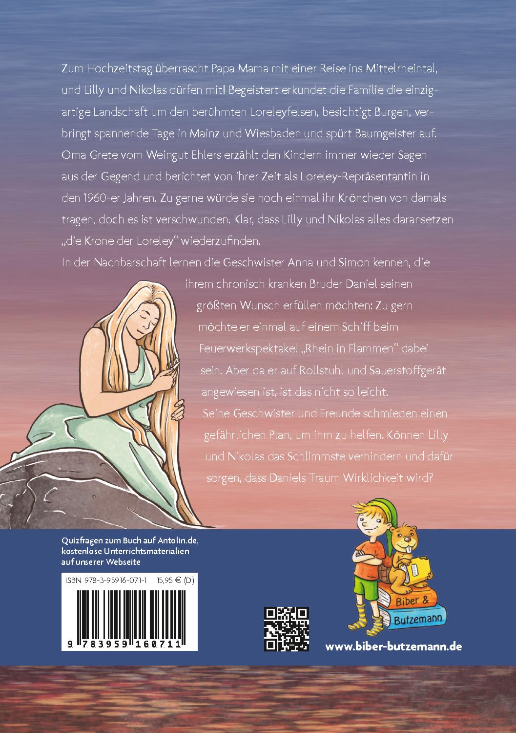Rückseitencover Die Krone der Loreley - Lilly und Nikolas im Mittelrheintal