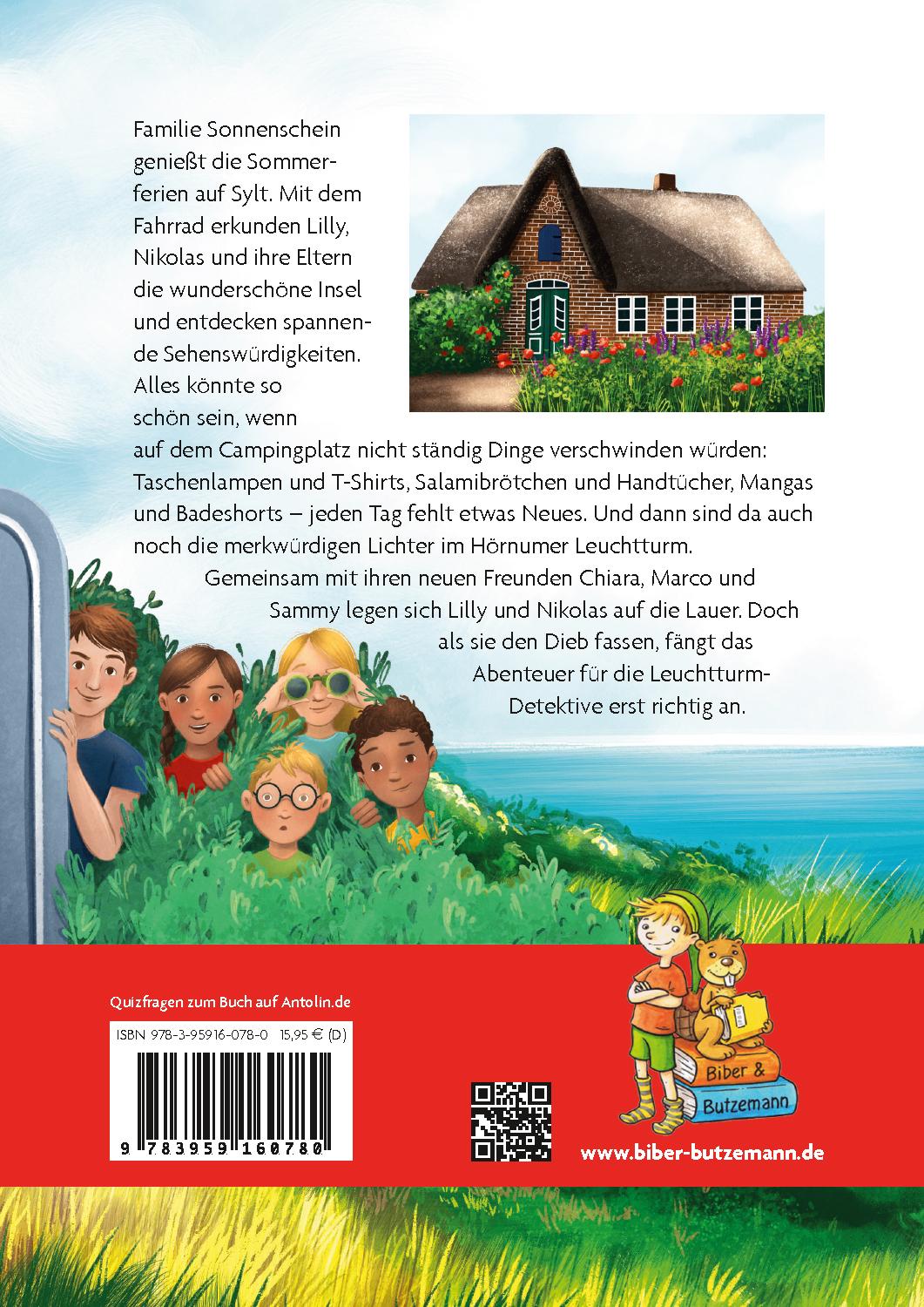 Rückseitencover Abenteuer auf Sylt - Lilly, Nikolas und die Leuchtturmdetektive