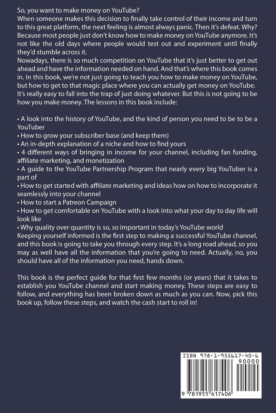 Rückseitencover Make Money On YouTube