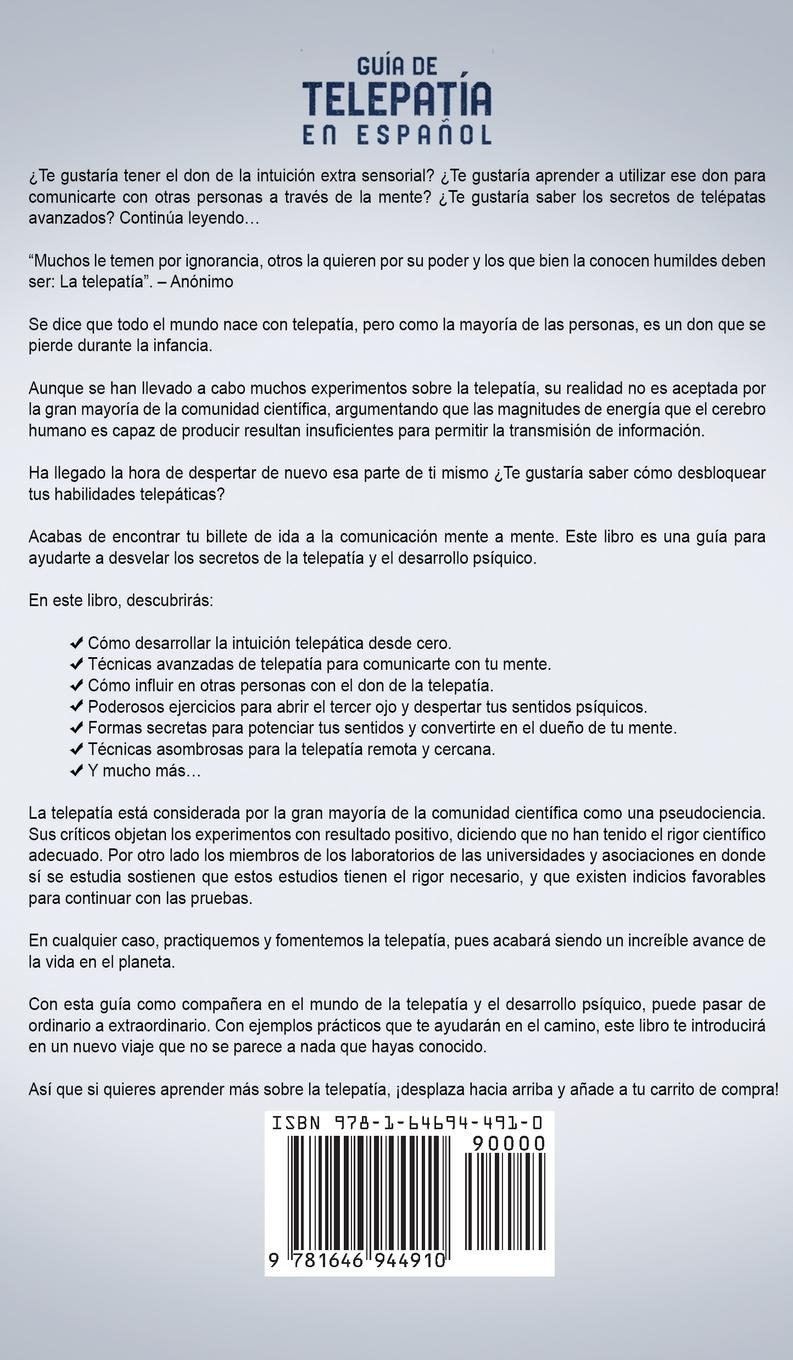 Rückseitencover Guía de Telepatía en Español