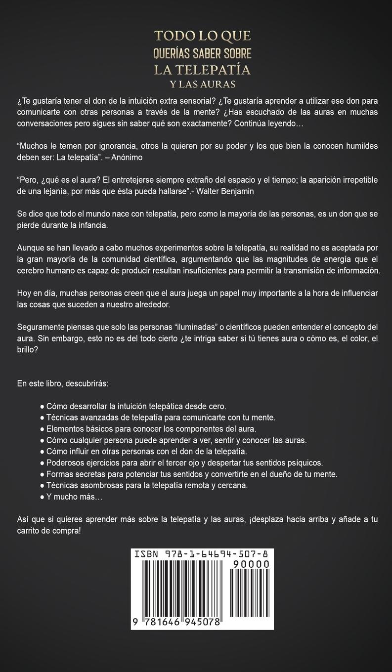Rückseitencover Todo lo que Querías Saber Sobre la Telepatía y las Auras