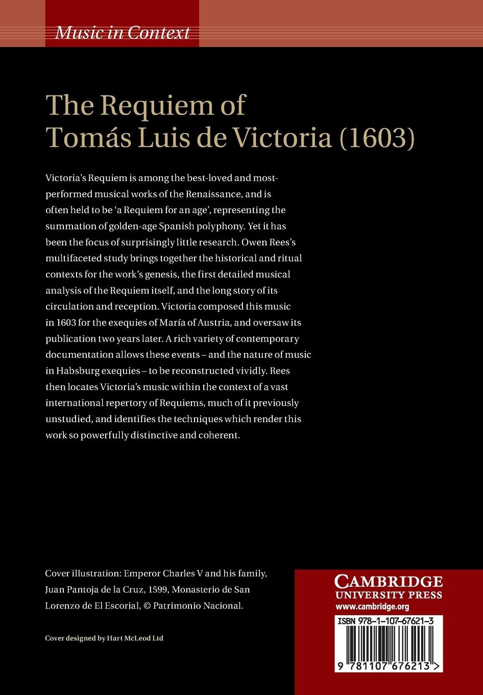 Rückseitencover The Requiem of Tomás Luis de Victoria (1603)