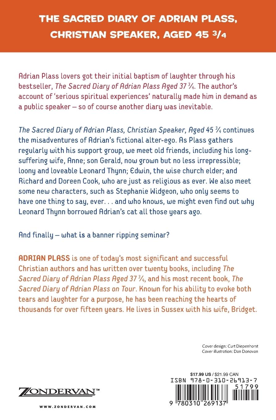 Rückseitencover The Sacred Diary of Adrian Plass, Christian Speaker, Aged 45 3/4