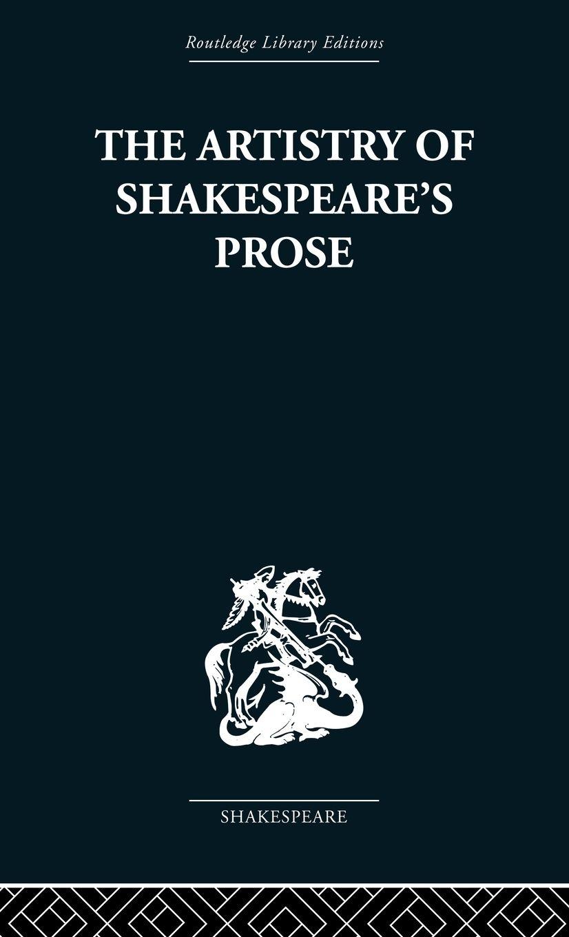 Vorderes Coverbild The Artistry of Shakespeare's Prose