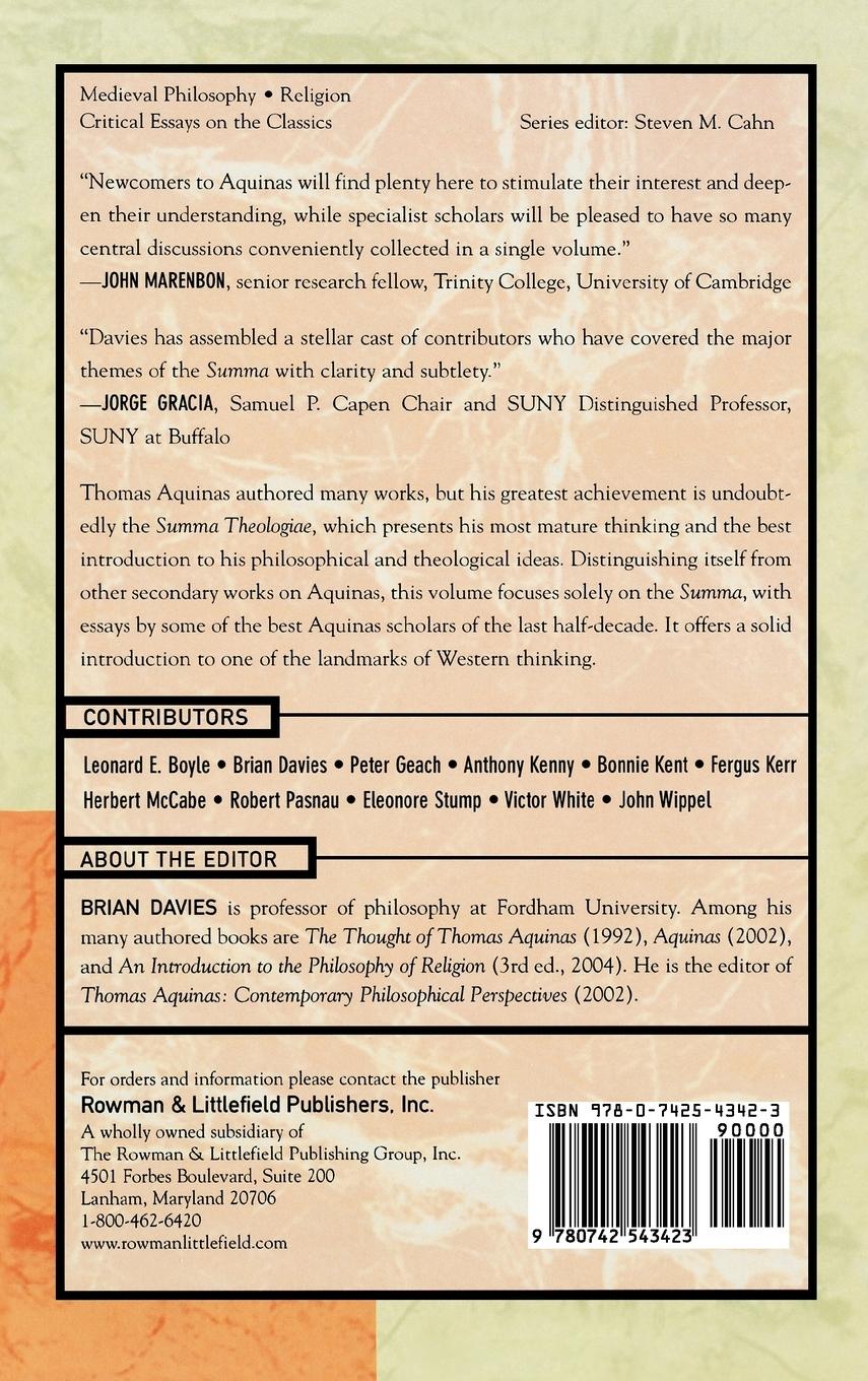 Rückseitencover Aquinas's Summa Theologiae