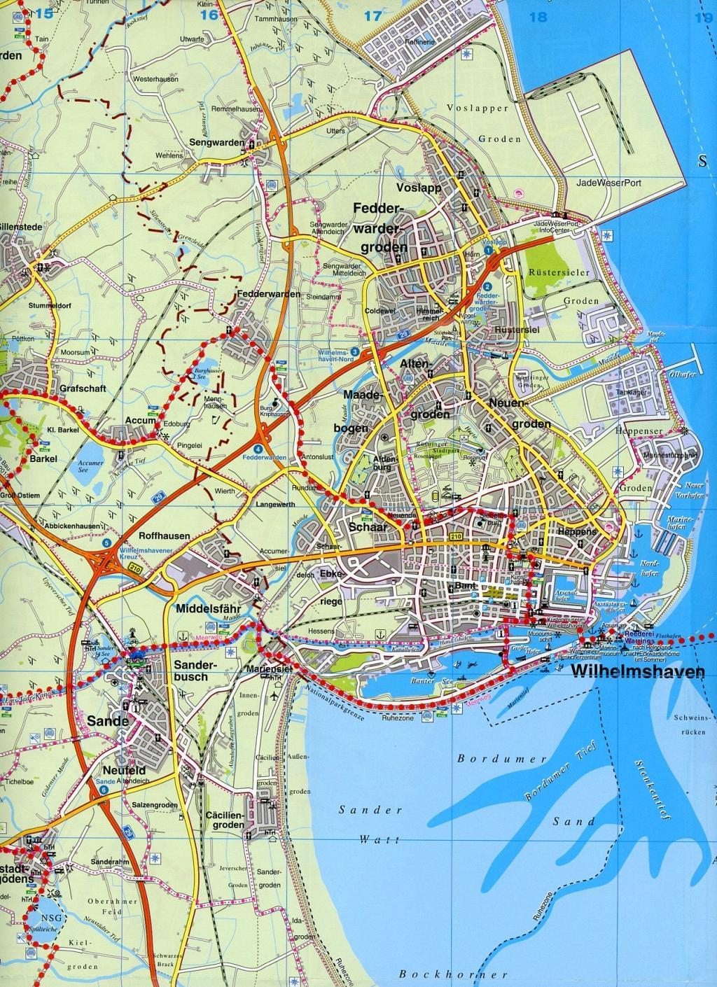 Beispielinhalt (Bild) Friesland & Wittmund Kreiskarte, KVplan, Radkarte/Freizeitkarte/Routenkarte zur Tour-de-Fries, 1:60.00