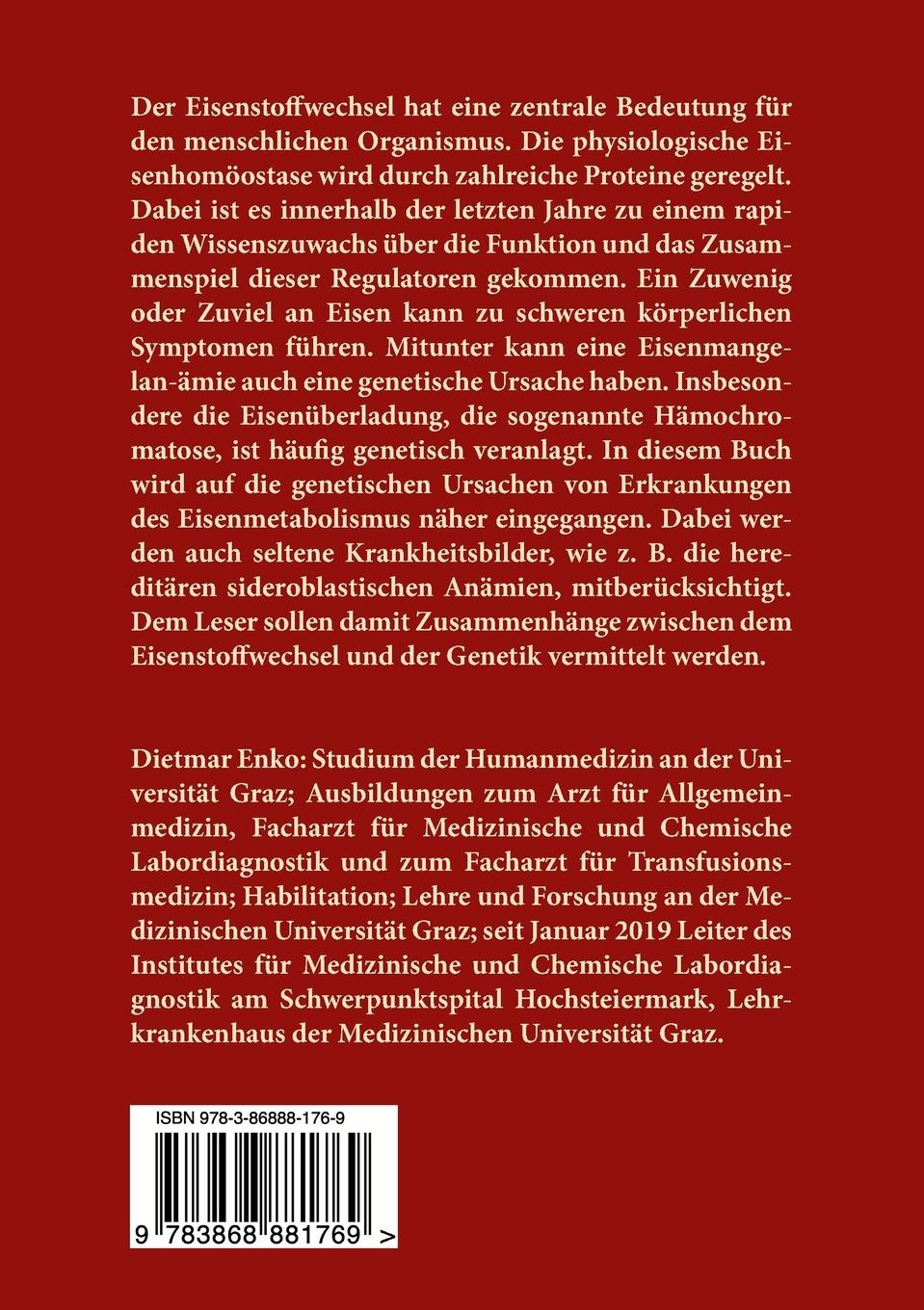 Rückseitencover Regulation und genetische Erkrankungen der humanen Eisenhomöostase