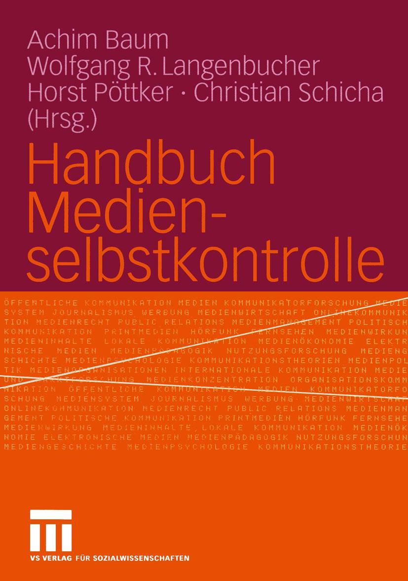 Vorderes Coverbild Handbuch Medienselbstkontrolle