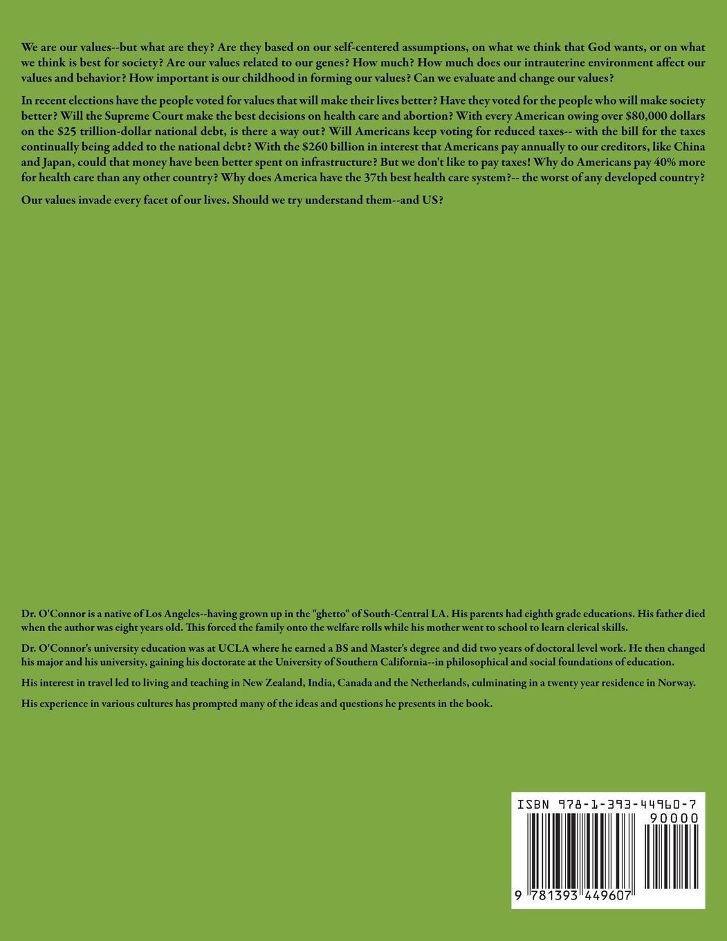 Rückseitencover Our Values--How They Develop