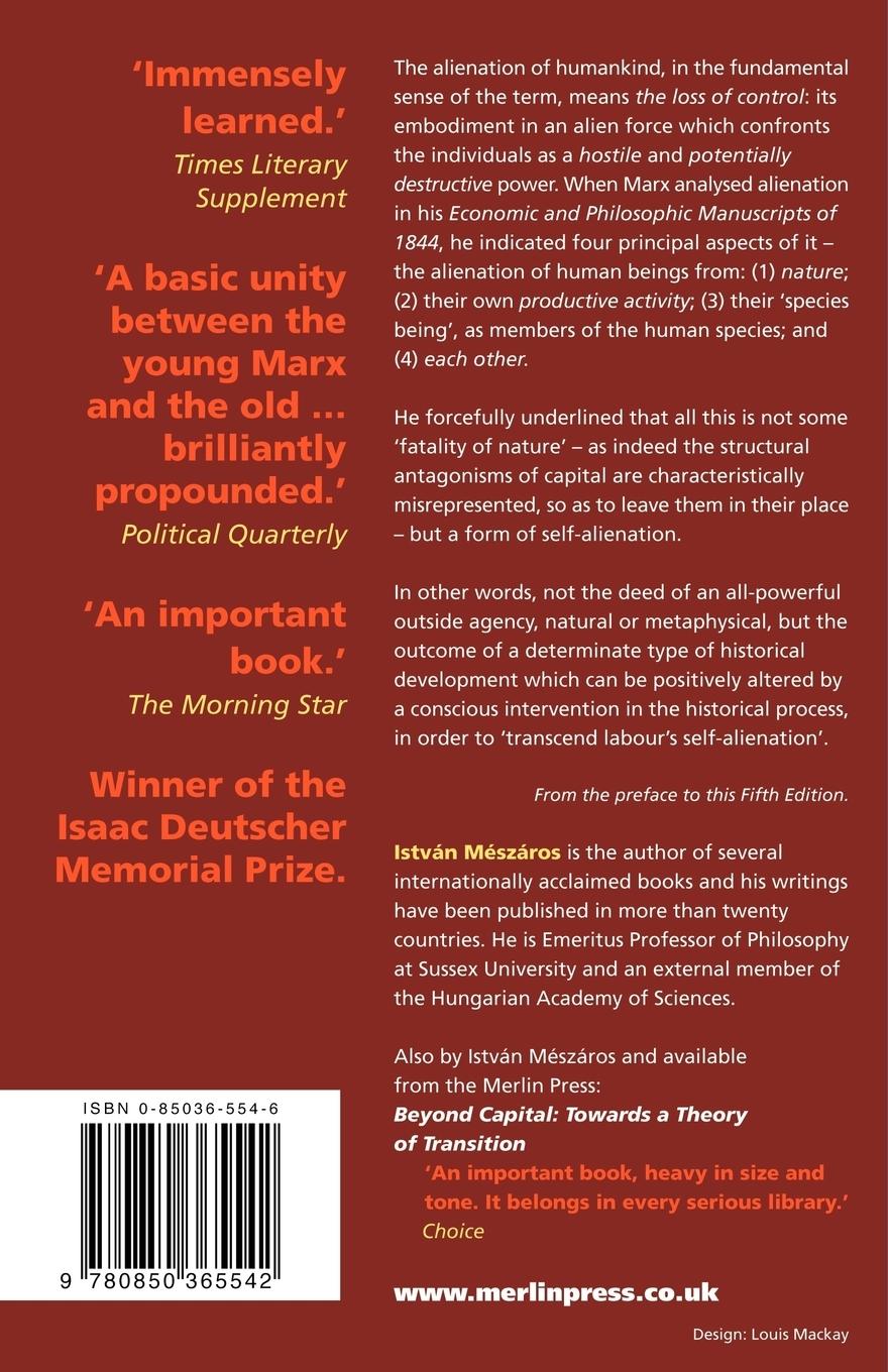 Rückseitencover Marx's Theory of Alienation