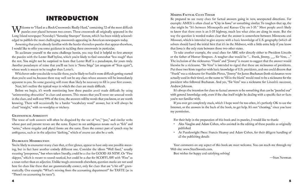 Beispielinhalt (Bild) Hard as a Rock Crosswords: Really Hard