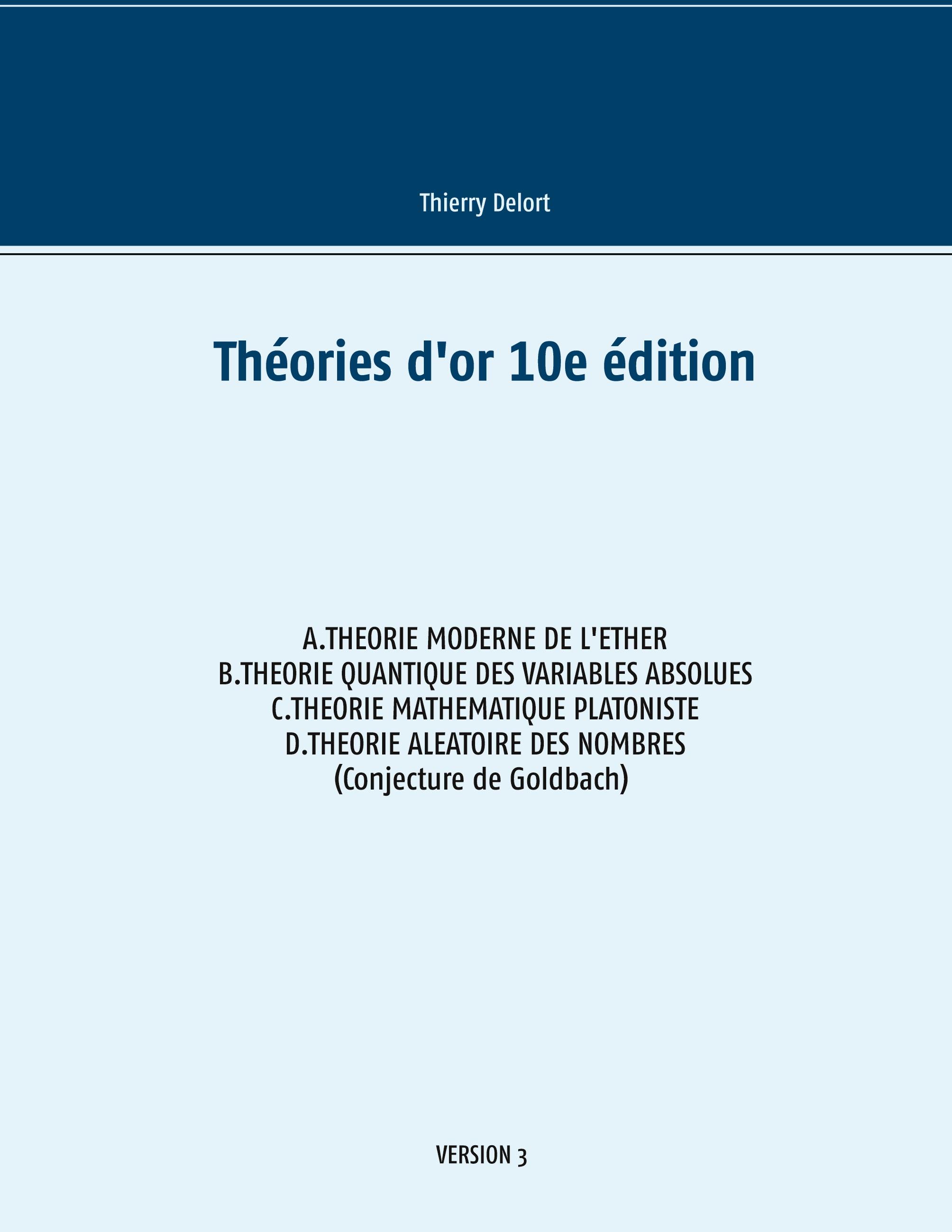 Vorderes Coverbild Théories d'or 10e édition
