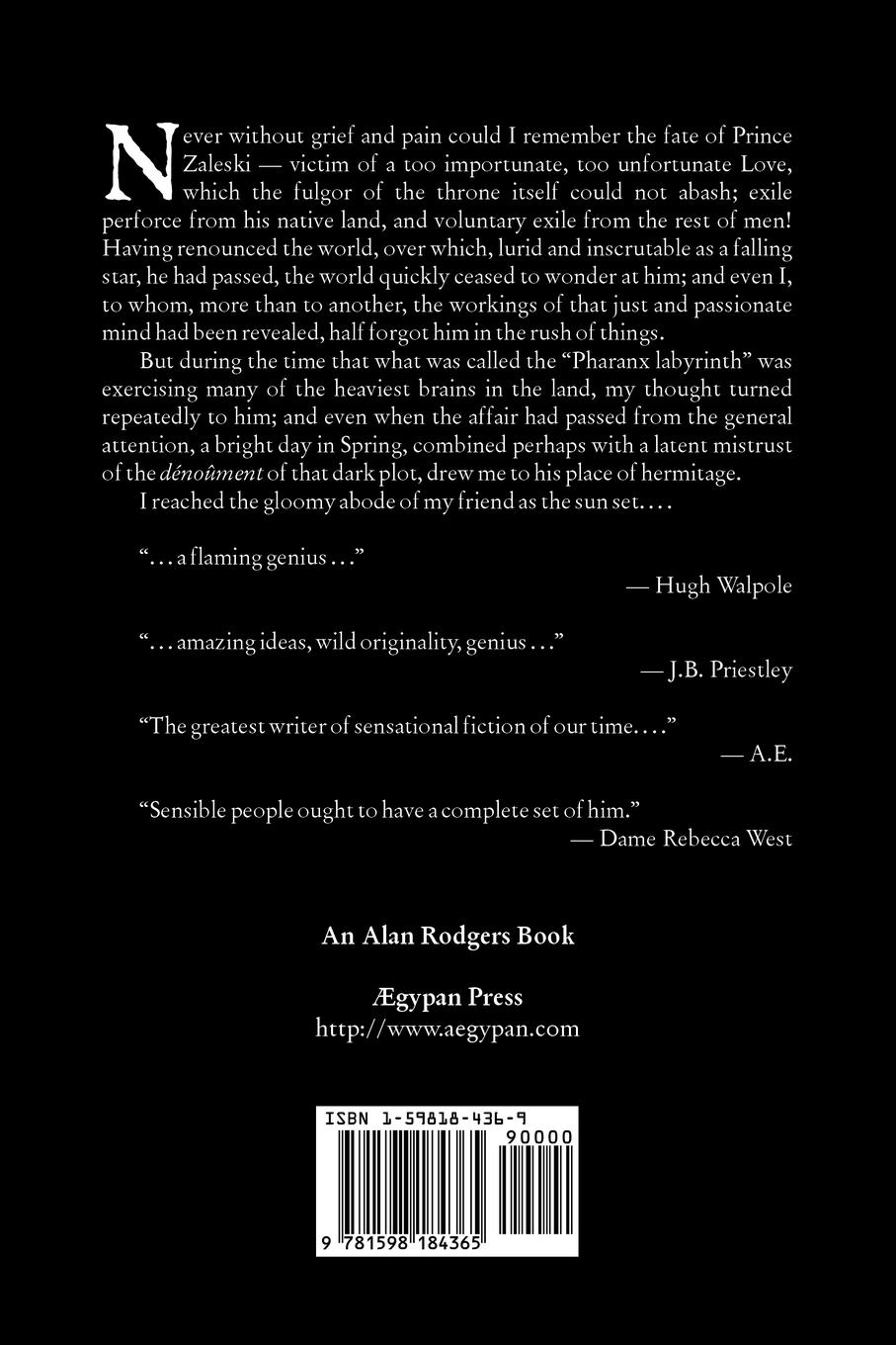 Rückseitencover Prince Zaleski by M. P. Shiel, Fiction, Fantasy, Mystery & Detective, Fairy Tales, Folk Tales, Legends & Mythology