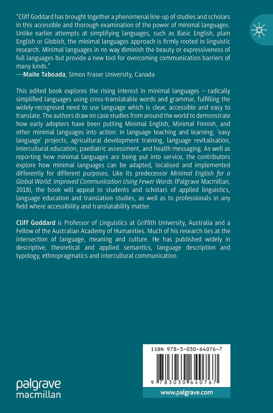 Rückseitencover Minimal Languages in Action