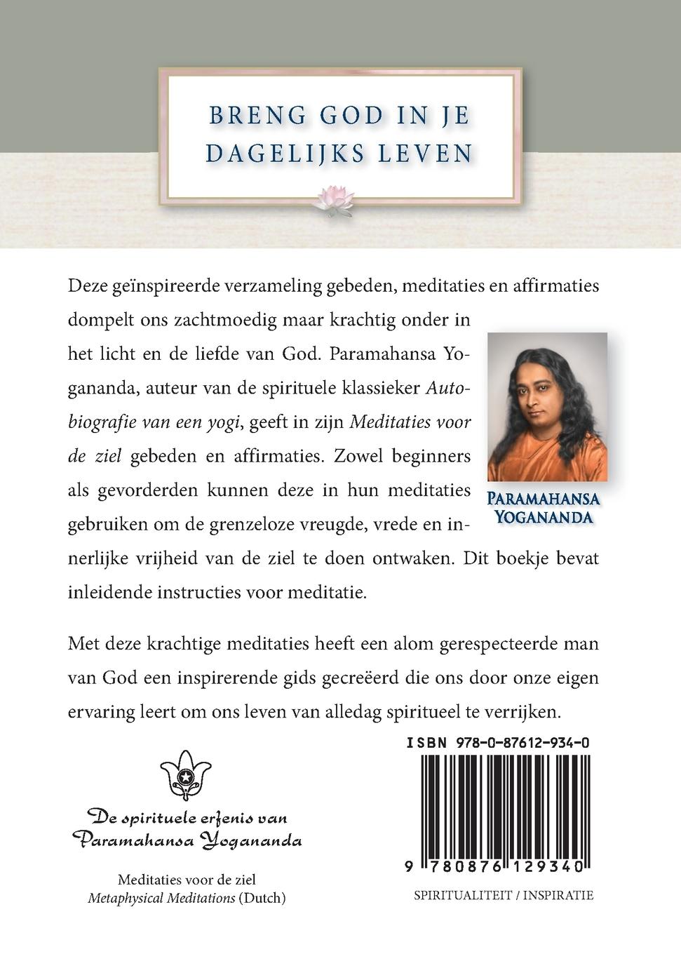 Rückseitencover Metaphysical Meditations (Dutch)