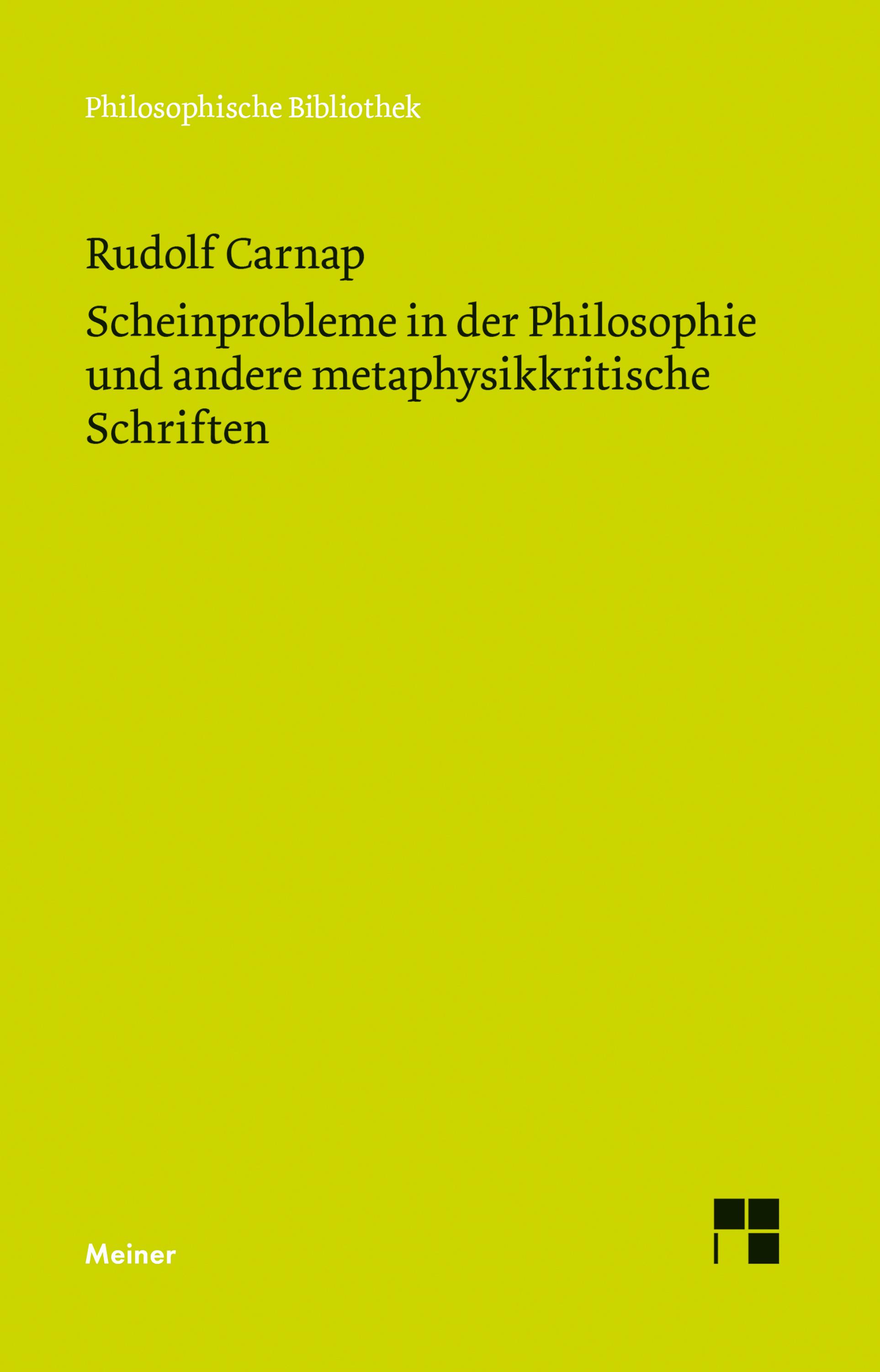 Vorderes Coverbild Scheinprobleme in der Philosophie und andere metaphysikkritische Schriften