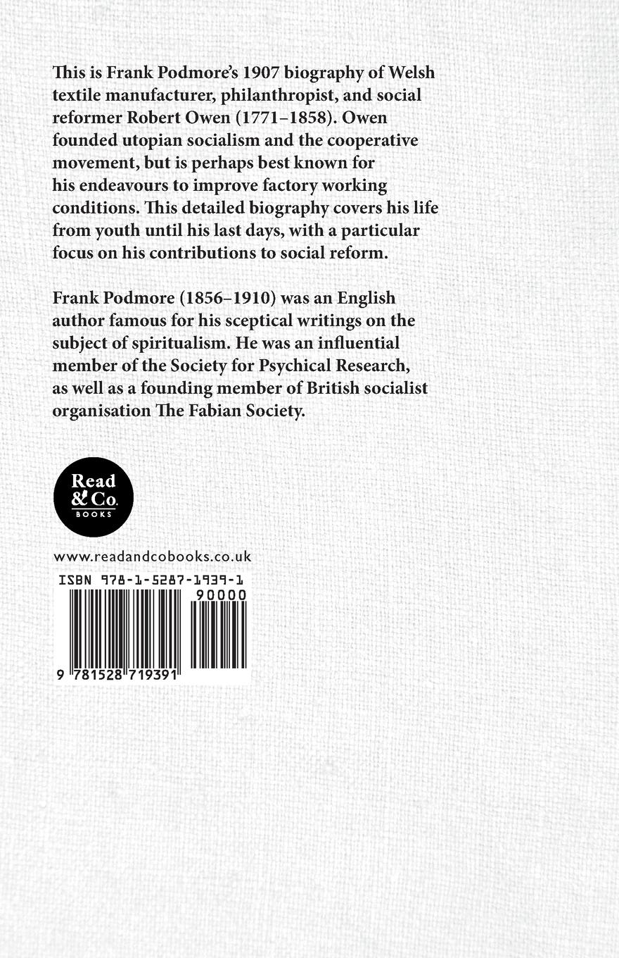 Rückseitencover Robert Owen - A Biography;With a Biography by Leslie Stephen