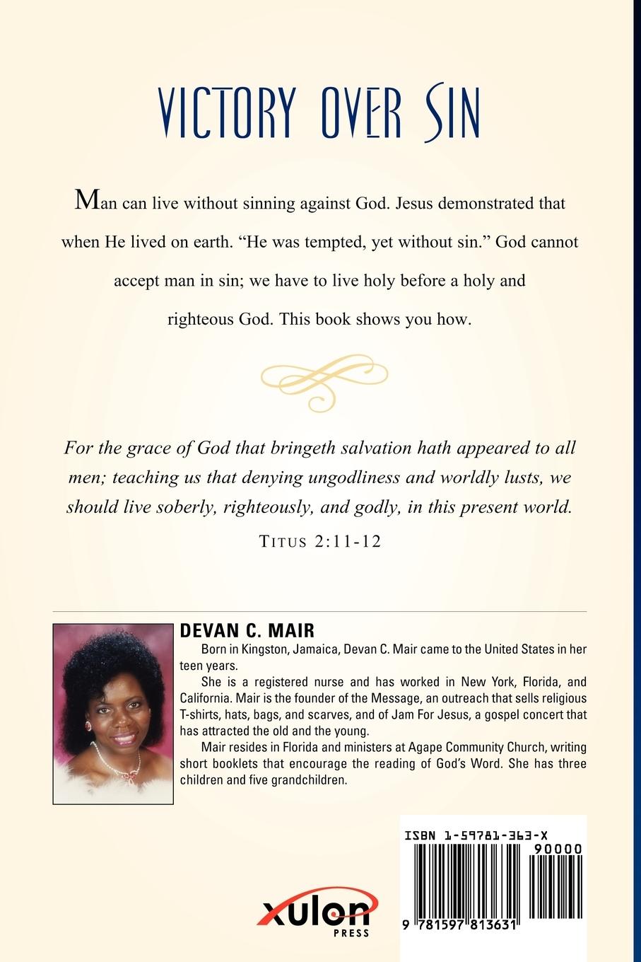 Rückseitencover Victory Over Sin