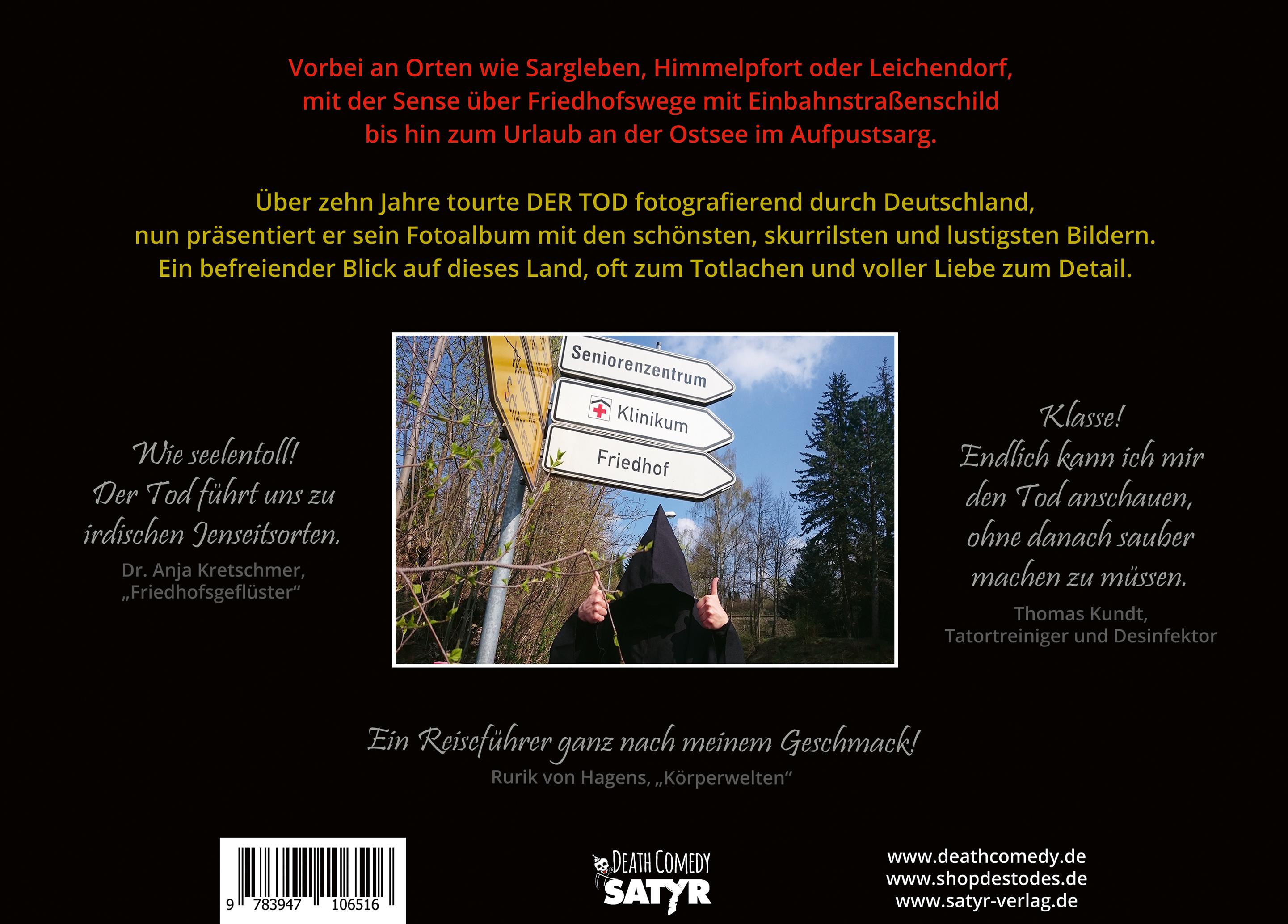 Rückseitencover Tod in Deutschland - Mit dem Sensenmann durch die Republik