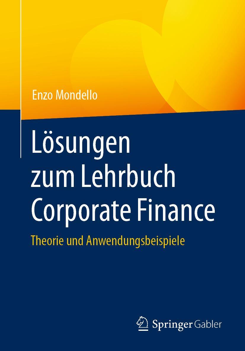 Vorderes Coverbild Lösungen zum Lehrbuch Corporate Finance