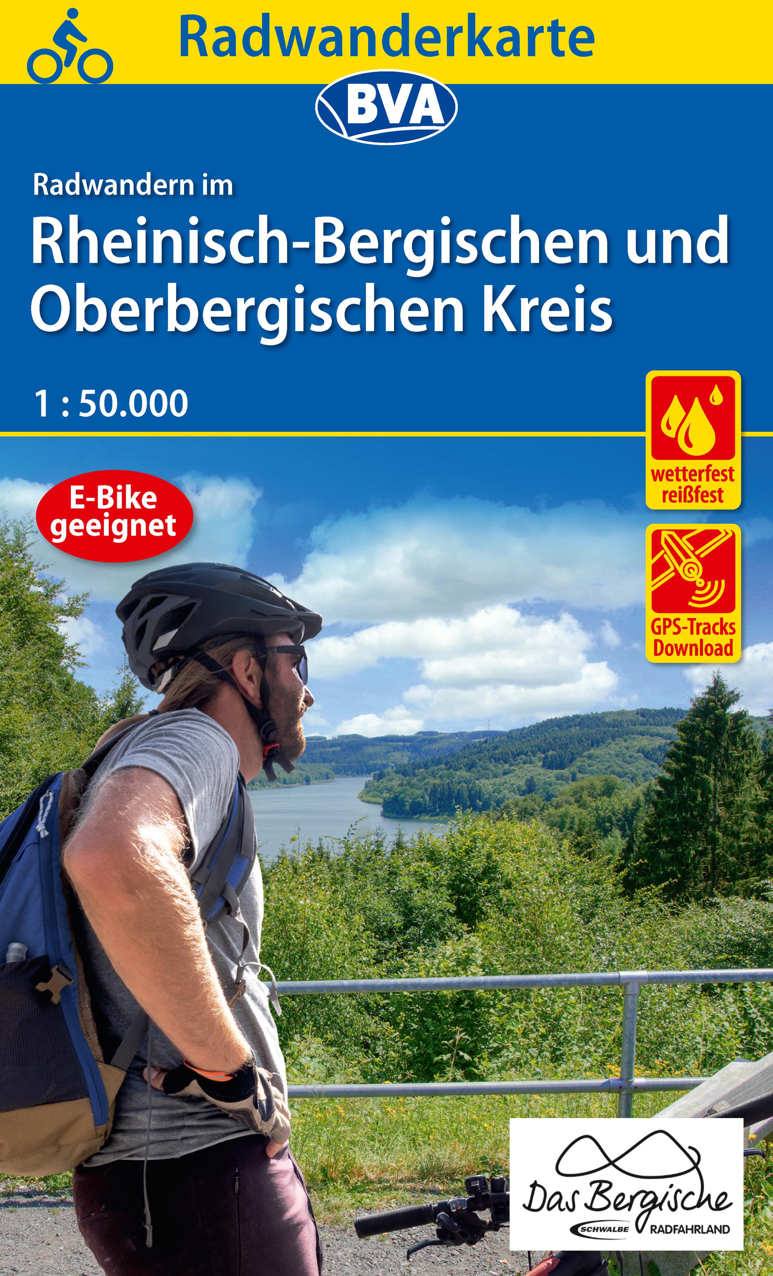 Vorderes Coverbild Radwanderkarte BVA Radwandern im Rheinisch-Bergischen und Oberbergischen Kreis 1:50.000, reiß- und wetterfest, GPS-Tracks Download