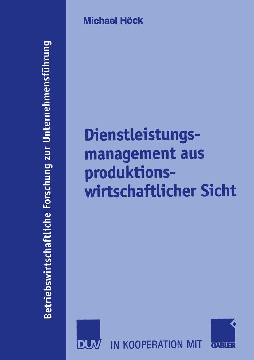 Vorderes Coverbild Dienstleistungsmanagement aus produktionswirtschaftlicher Sicht
