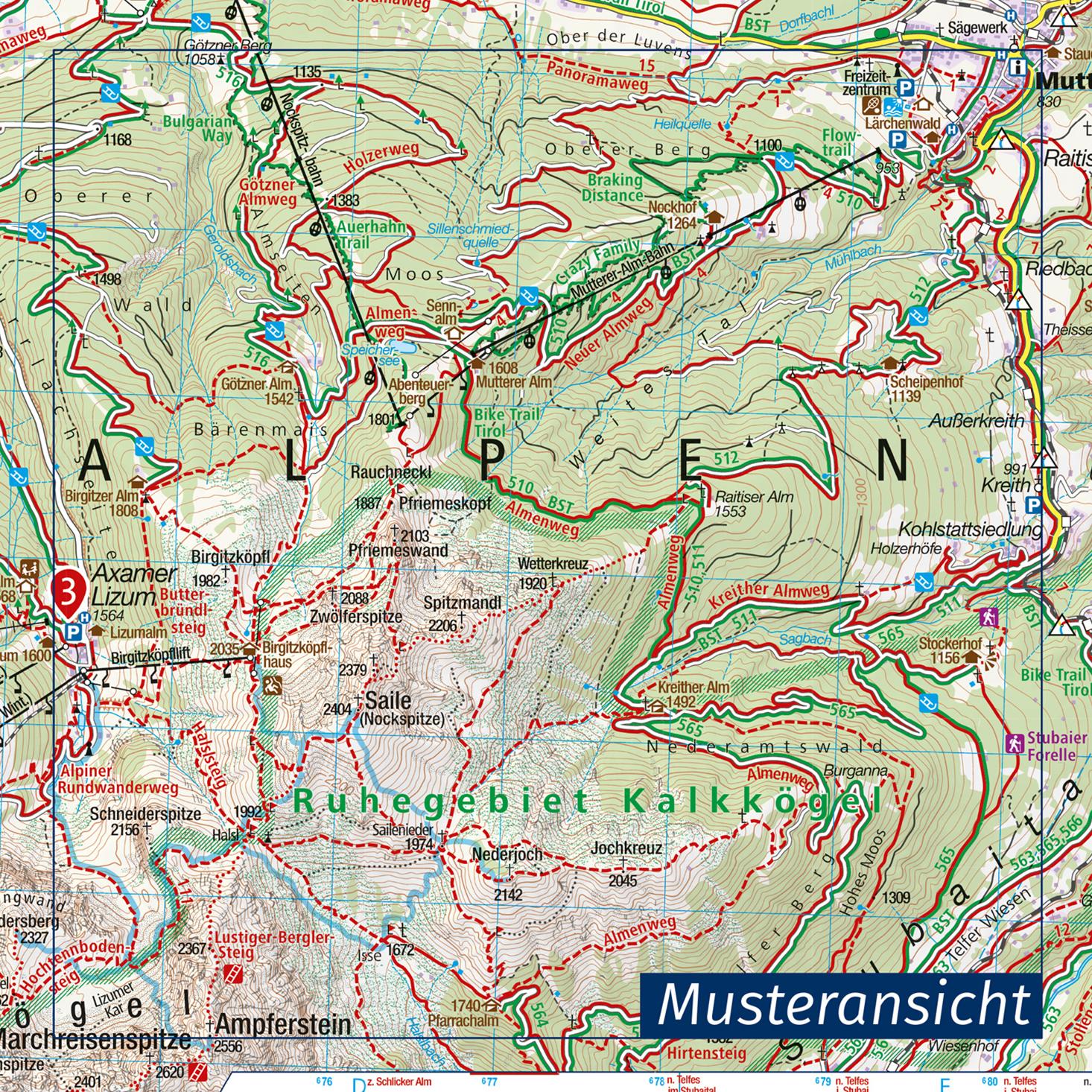 Beispielinhalt (Bild) KOMPASS Wanderkarten-Set 410 Ostfriesland, Oldenburg (3 Karten) 1:50.000