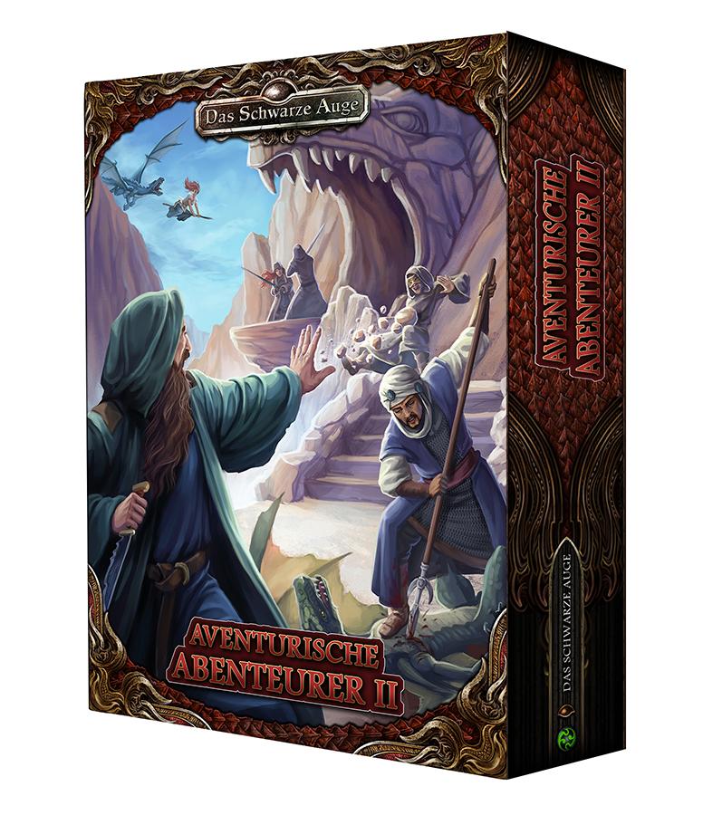 Vorderes Coverbild DSA5 - Aventurische Abenteurer 2 - Box