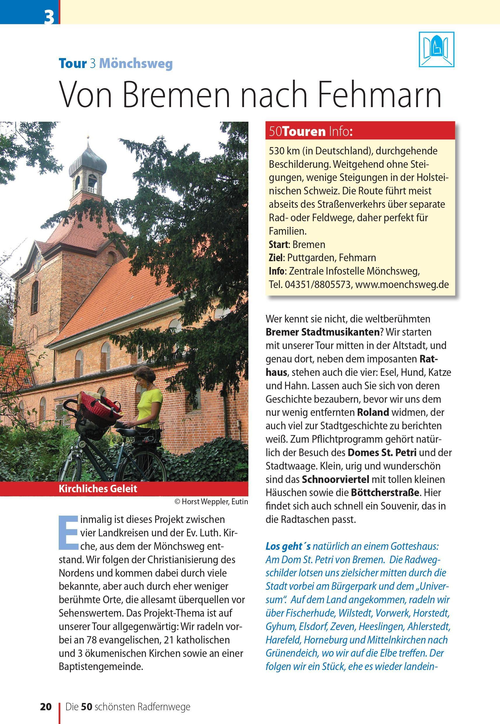 Beispielinhalt (Bild) Die 50 schönsten Radfernwege in Deutschland