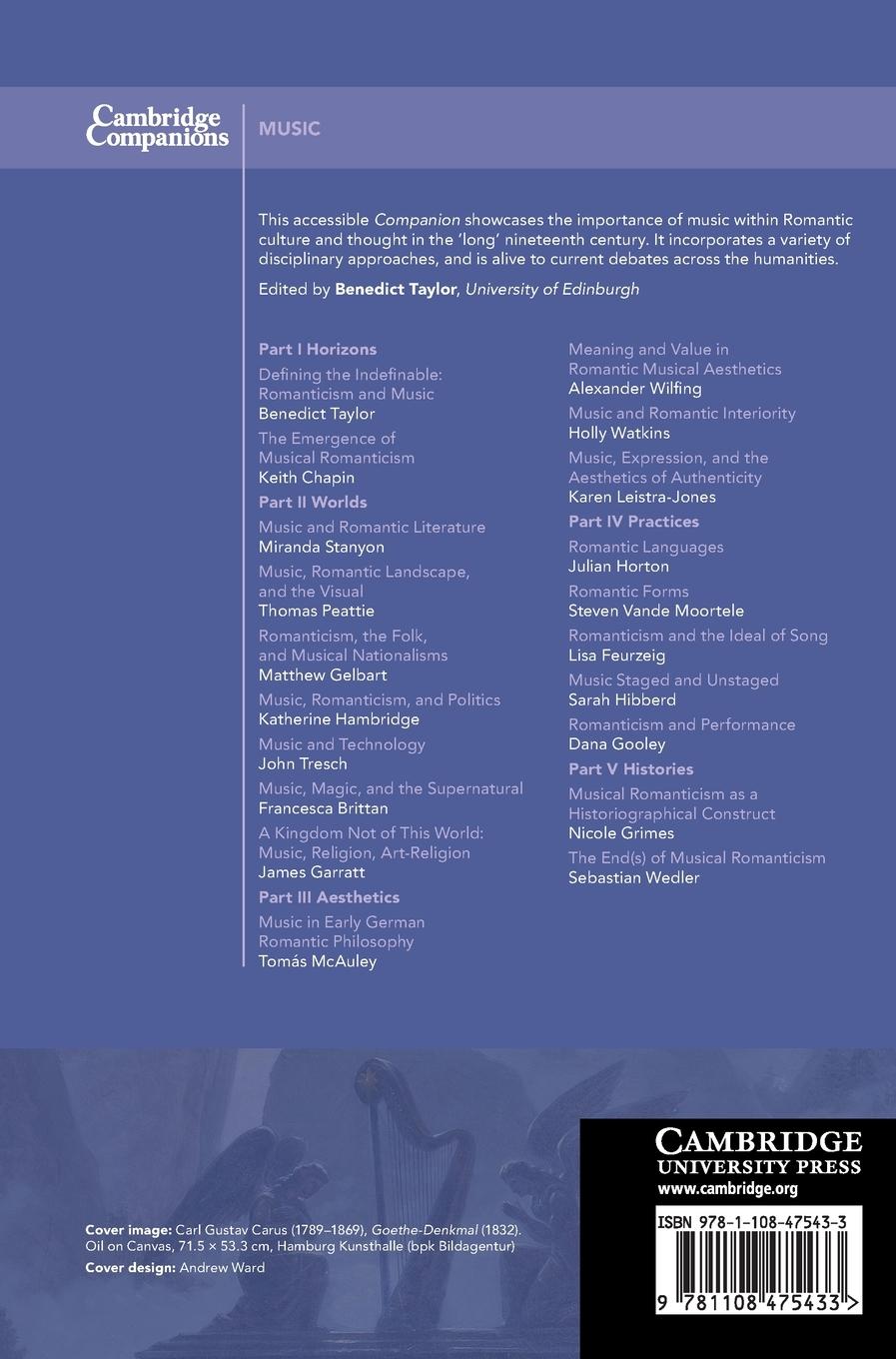 Rückseitencover The Cambridge Companion to Music and Romanticism