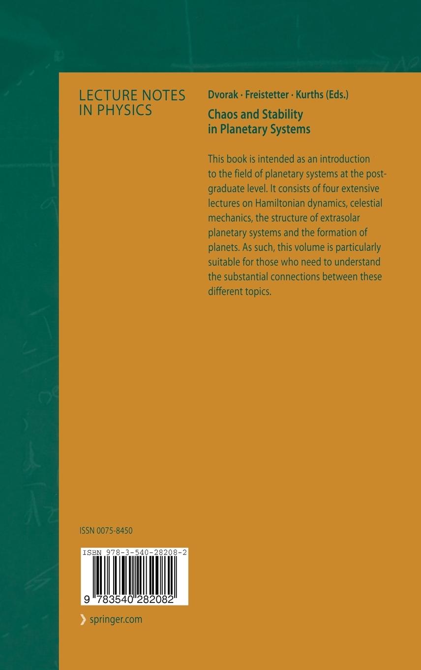 Rückseitencover Chaos and Stability in Planetary Systems