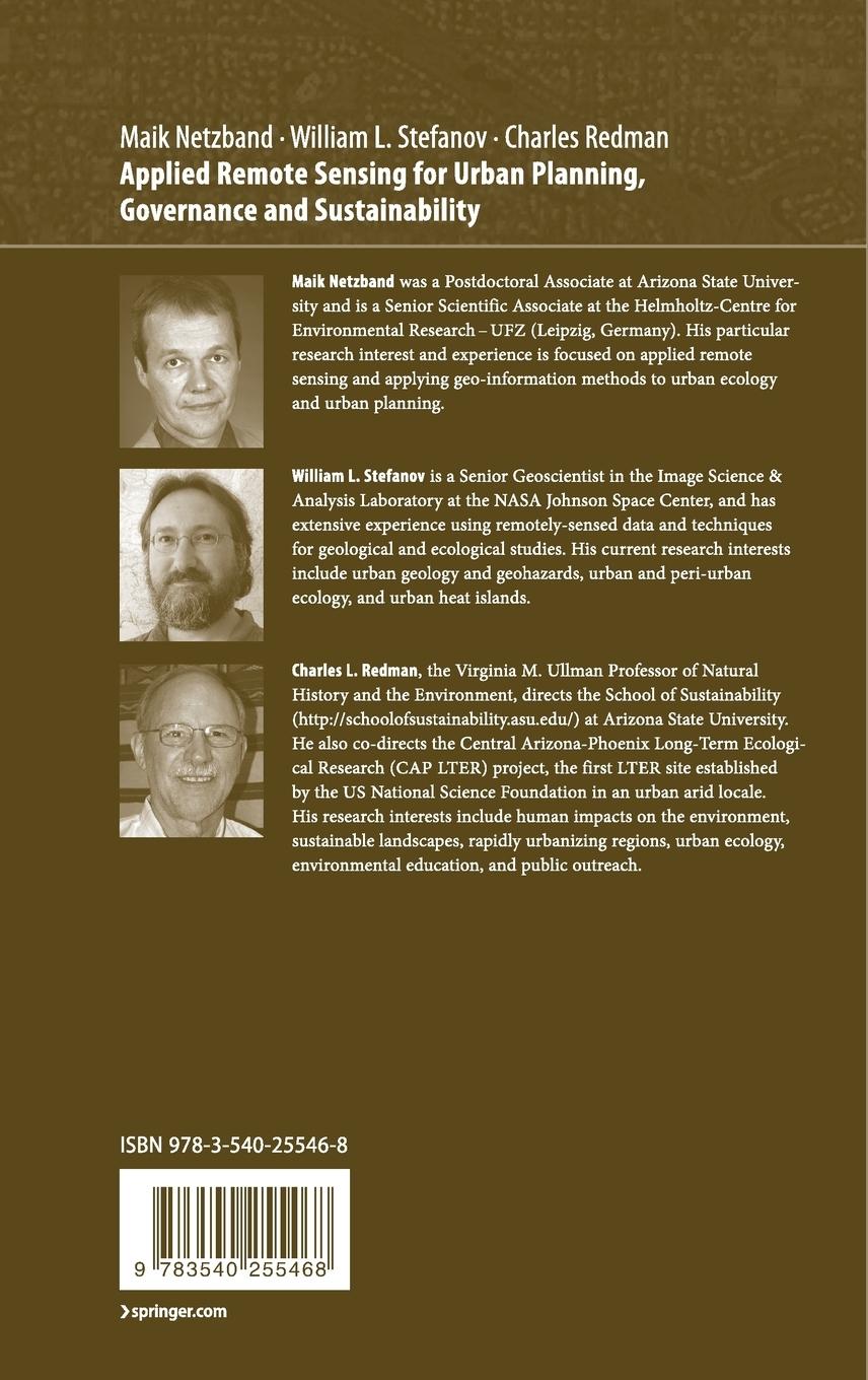 Rückseitencover Applied Remote Sensing for Urban Planning, Governance and Sustainability