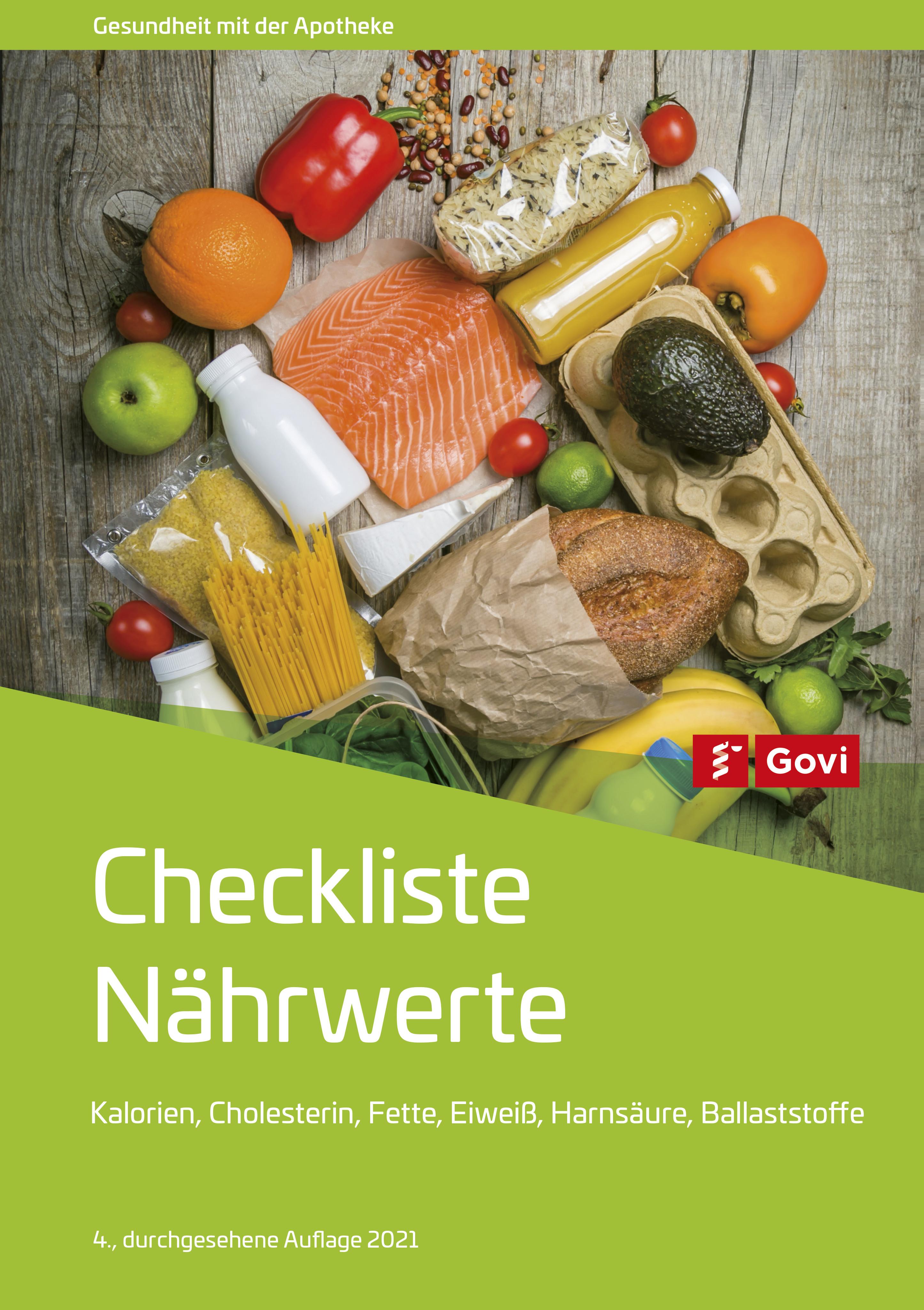 Vorderes Coverbild Checkliste Nährwerte